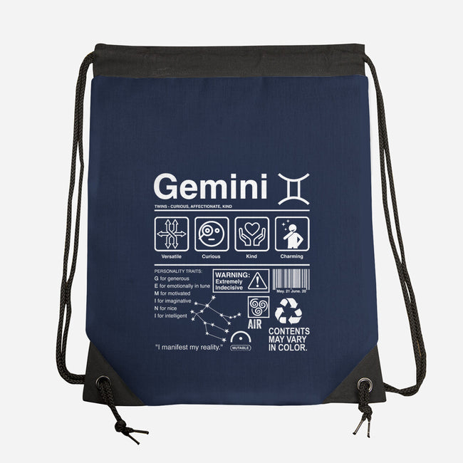 Gemini Label-None-Drawstring-Bag-DrMonekers