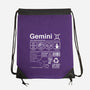 Gemini Label-None-Drawstring-Bag-DrMonekers