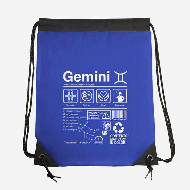 Gemini Label-None-Drawstring-Bag-DrMonekers