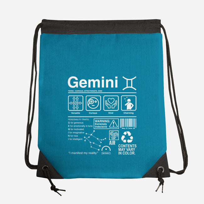 Gemini Label-None-Drawstring-Bag-DrMonekers
