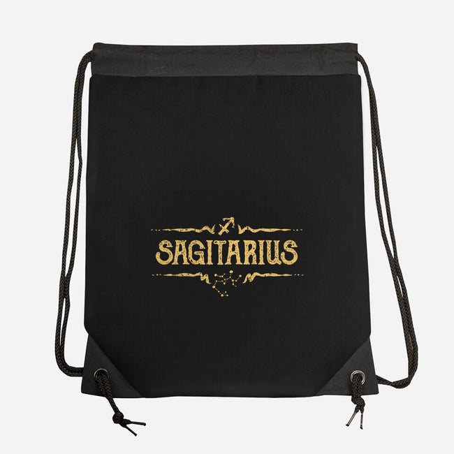 Vintage Sagitarius-None-Drawstring-Bag-kg07