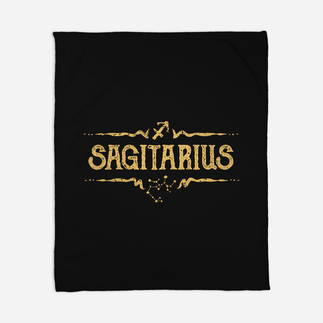 Vintage Sagitarius-None-Fleece-Blanket-kg07