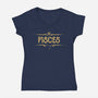 Vintage Pisces-Womens-V-Neck-Tee-kg07