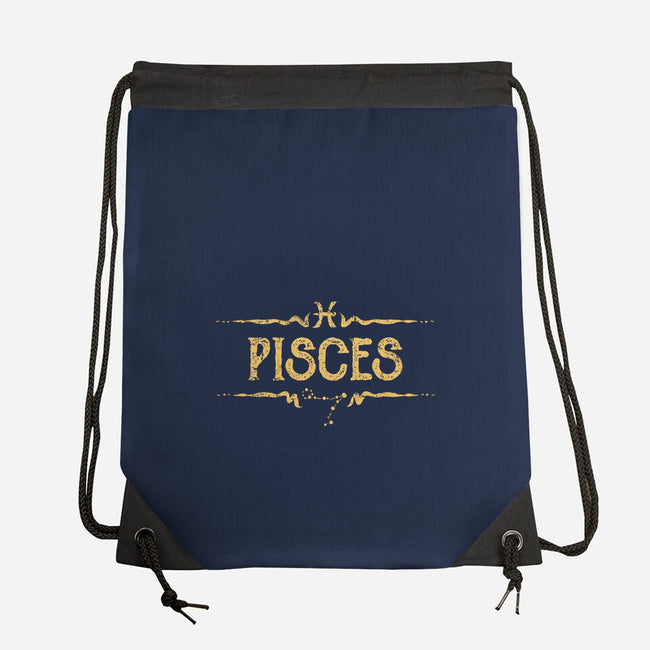 Vintage Pisces-None-Drawstring-Bag-kg07