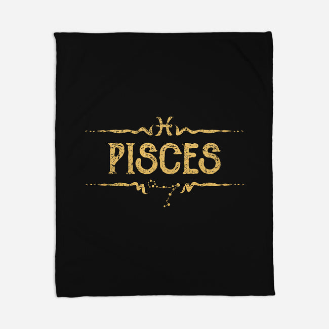 Vintage Pisces-None-Fleece-Blanket-kg07