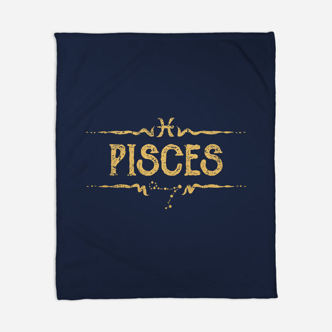 Vintage Pisces-None-Fleece-Blanket-kg07