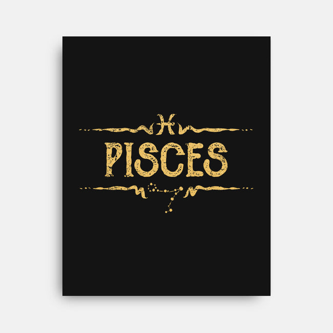 Vintage Pisces-None-Stretched-Canvas-kg07