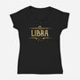 Vintage Libra-Womens-V-Neck-Tee-kg07