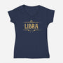 Vintage Libra-Womens-V-Neck-Tee-kg07