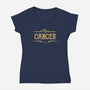 Vintage Cancer Sign-Womens-V-Neck-Tee-kg07
