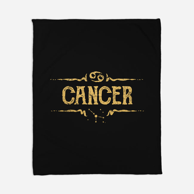Vintage Cancer Sign-None-Fleece-Blanket-kg07