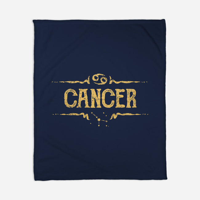 Vintage Cancer Sign-None-Fleece-Blanket-kg07