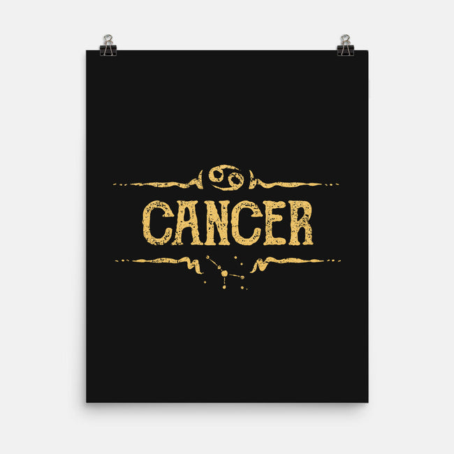 Vintage Cancer Sign-None-Matte-Poster-kg07