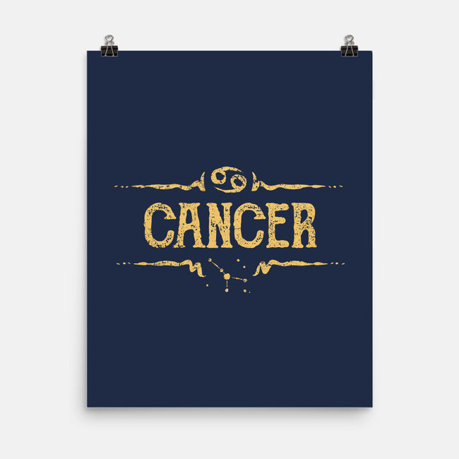 Vintage Cancer Sign-None-Matte-Poster-kg07