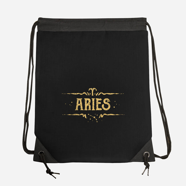 Vintage Aries-None-Drawstring-Bag-kg07