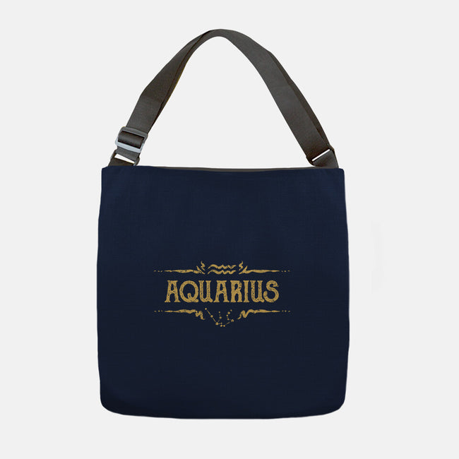 Vintage Aquarius-None-Adjustable Tote-Bag-kg07