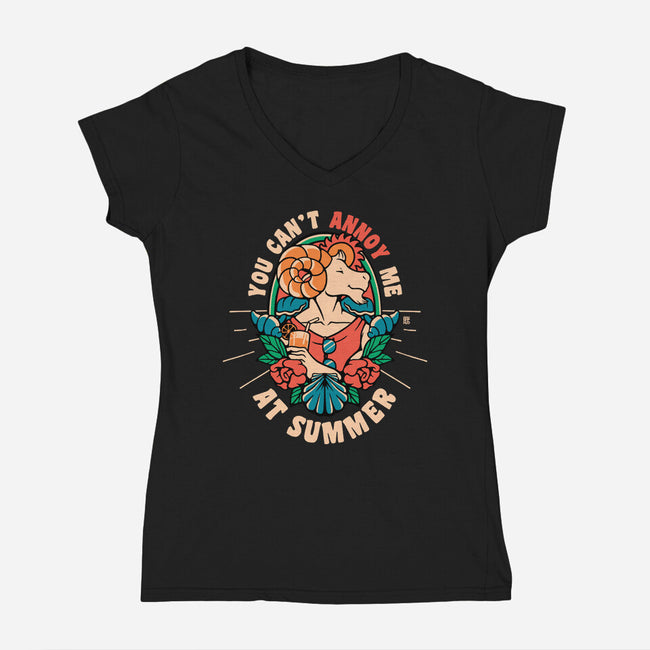 You Can't Annoy Me At Summer-Womens-V-Neck-Tee-raffaus
