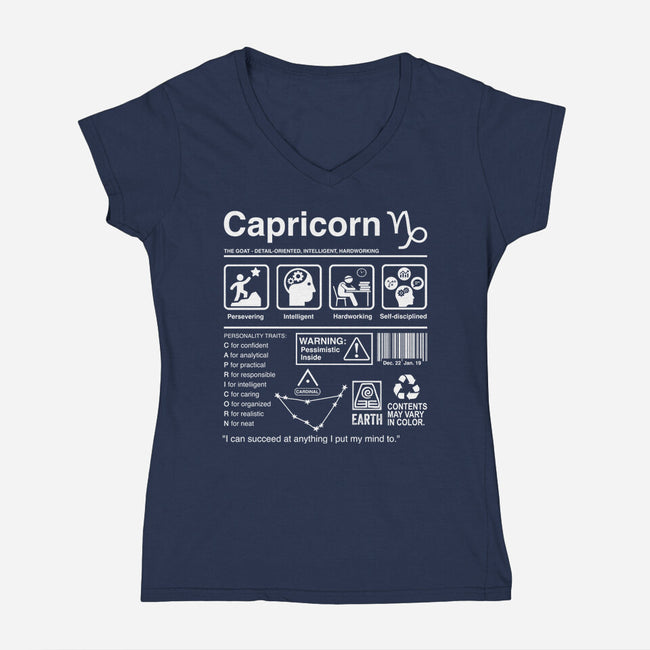 Capricorn Label-Womens-V-Neck-Tee-DrMonekers