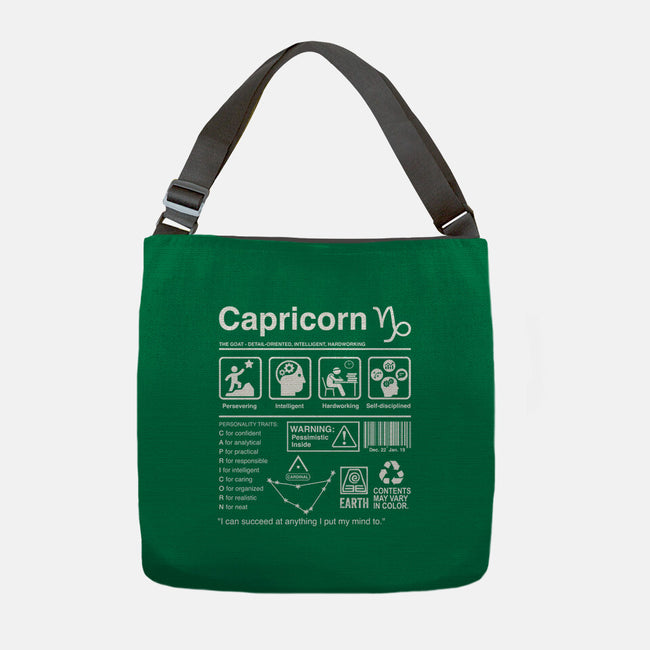 Capricorn Label-None-Adjustable Tote-Bag-DrMonekers