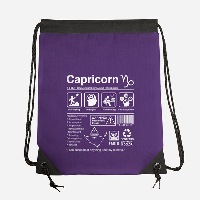 Capricorn Label-None-Drawstring-Bag-DrMonekers