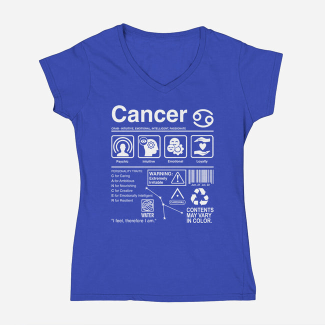 Cancer Label-Womens-V-Neck-Tee-DrMonekers