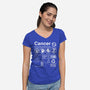Cancer Label-Womens-V-Neck-Tee-DrMonekers