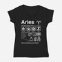 Aries Label-Womens-V-Neck-Tee-DrMonekers