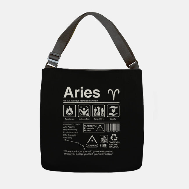 Aries Label-None-Adjustable Tote-Bag-DrMonekers