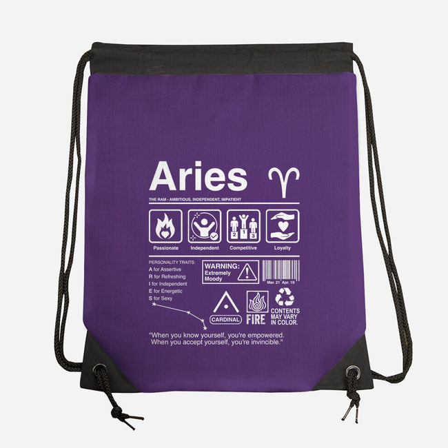 Aries Label-None-Drawstring-Bag-DrMonekers