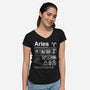 Aries Label-Womens-V-Neck-Tee-DrMonekers