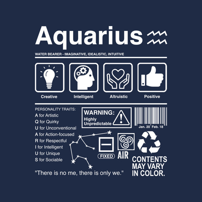 Aquarius Label-None-Adjustable Tote-Bag-DrMonekers