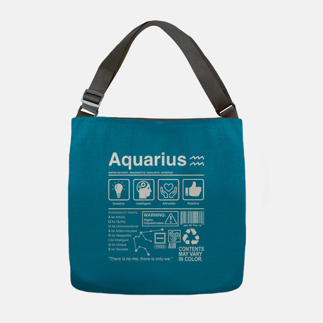 Aquarius Label-None-Adjustable Tote-Bag-DrMonekers