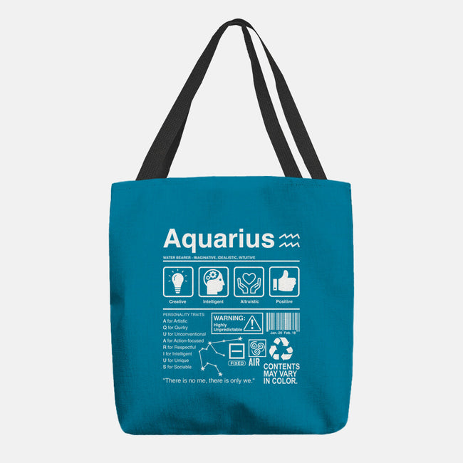 Aquarius Label-None-Basic Tote-Bag-DrMonekers