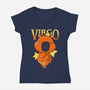 Capybara Virgo-Womens-V-Neck-Tee-mmandy
