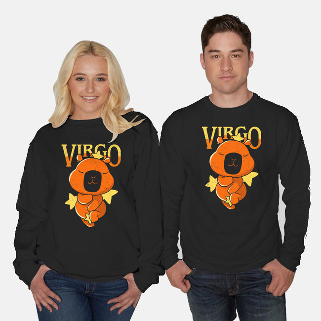 Capybara Virgo-Unisex-Crew Neck-Sweatshirt-mmandy