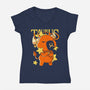 Capybara Taurus-Womens-V-Neck-Tee-mmandy