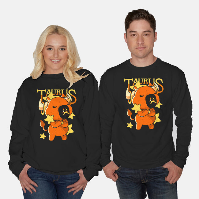 Capybara Taurus-Unisex-Crew Neck-Sweatshirt-mmandy