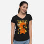 Capybara Taurus-Womens-V-Neck-Tee-mmandy