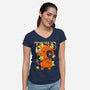 Capybara Taurus-Womens-V-Neck-Tee-mmandy