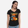 Capybara Scorpio-Womens-V-Neck-Tee-mmandy