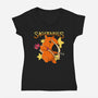 Capybara Sagittarius-Womens-V-Neck-Tee-mmandy