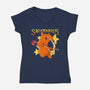 Capybara Sagittarius-Womens-V-Neck-Tee-mmandy
