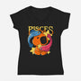 Capybara Pisces-Womens-V-Neck-Tee-mmandy