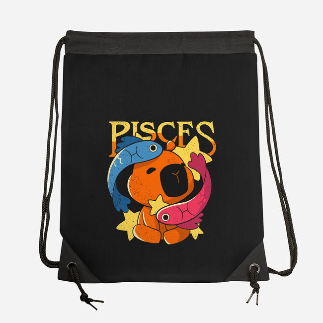 Capybara Pisces-None-Drawstring-Bag-mmandy