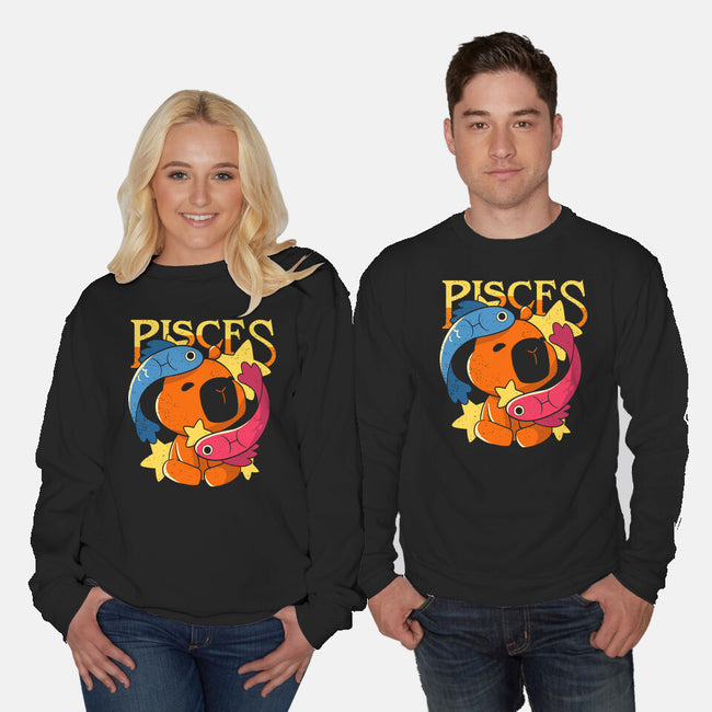 Capybara Pisces-Unisex-Crew Neck-Sweatshirt-mmandy