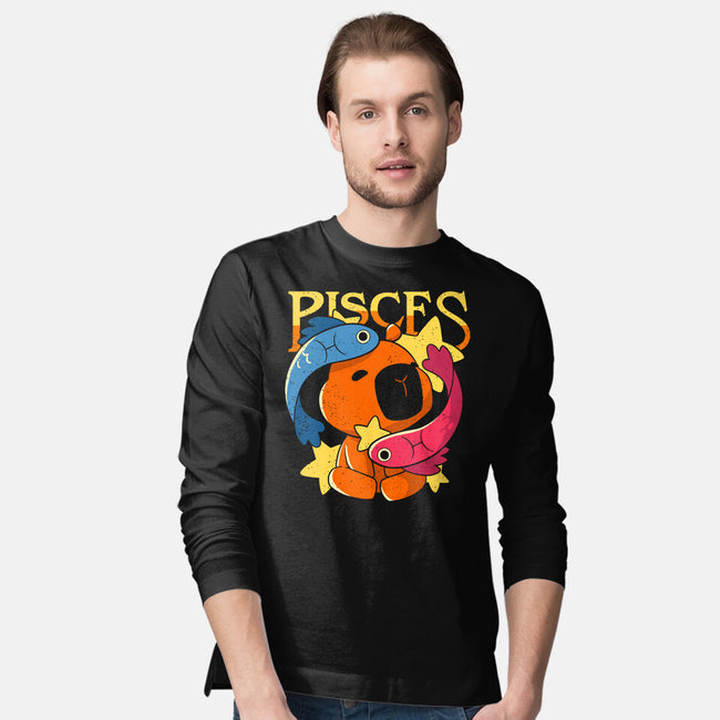 Capybara Pisces-Mens-Long Sleeved-Tee-mmandy