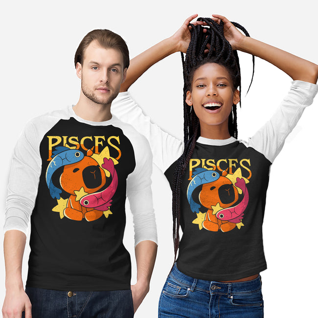 Capybara Pisces-Unisex-Baseball-Tee-mmandy