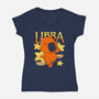 Capybara Libra-Womens-V-Neck-Tee-mmandy