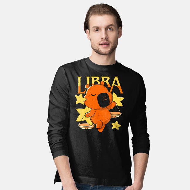 Capybara Libra-Mens-Long Sleeved-Tee-mmandy