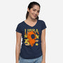 Capybara Libra-Womens-V-Neck-Tee-mmandy